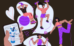 AI fitness coach app interface on smartphone