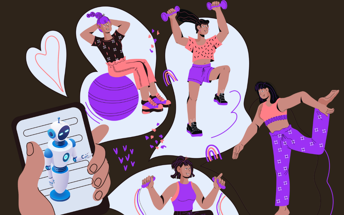 AI fitness coach app interface on smartphone